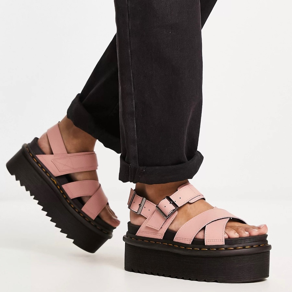 Dr Marten NWOT Peach Voss II Quad Sandals. - Picture 1 of 14